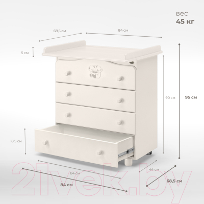 Комод пеленальный Nuovita Parte