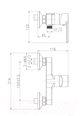 Смеситель Cersanit Brasko 63109