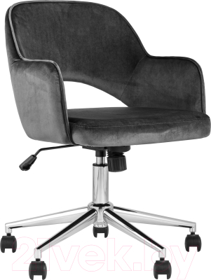 Кресло офисное Stool Group Кларк (велюр серый) - фото