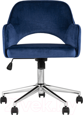 Кресло офисное Stool Group Кларк / CLARKSON BLUE CHROME (велюр синий)