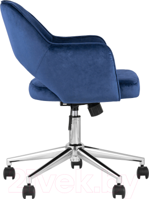Кресло офисное Stool Group Кларк / CLARKSON BLUE CHROME (велюр синий)