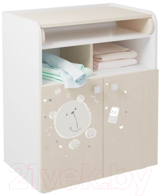 Комод пеленальный Polini Kids French Teddy 1270 - фото
