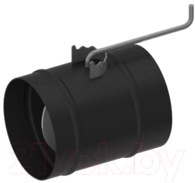 Шибер для дымохода ТМФ Прямой ф120 1.5мм 08ПС (антрацит) - фото