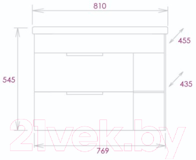 Тумба под умывальник Onika Легран 80.13 (108047)