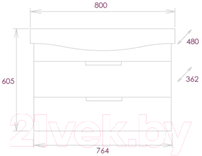Тумба под умывальник Onika Девис 80.13
