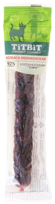 Лакомство для собак TiTBiT Золотая коллекция. Колбаса Мюнхенская / 18958 - фото