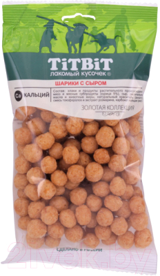Лакомство для собак TiTBiT Золотая коллекция. Шарики с сыром / 18835 - фото