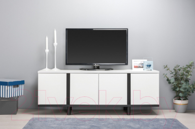 Тумба Mobi Квадро 13.276 (белый PE шагрень/черный U0080)