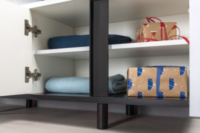 Тумба Mobi Квадро 13.276 (белый PE шагрень/черный U0080)