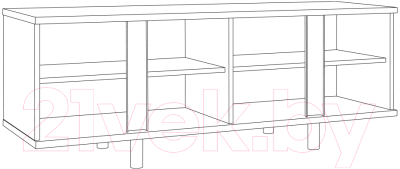 Тумба Mobi Квадро 13.276 (белый PE шагрень/черный U0080)