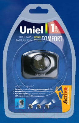 Фонарь Uniel Gun Metal S-HL011-C / 03212