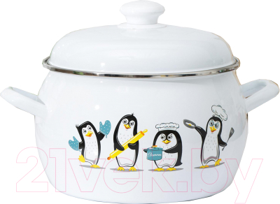 Кастрюля ЭСТЕТ Пингвины / ЭТ-72323 - фото