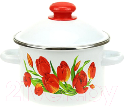 Кастрюля Сибирские товары Тюльпаны / 1MD161M - фото