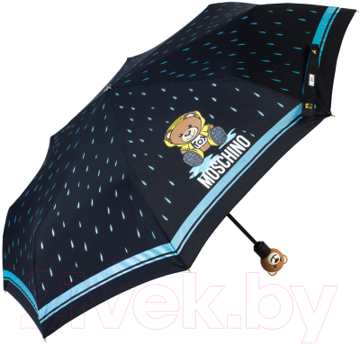 Зонт складной Moschino 8058-OCA Bear in the rain Black