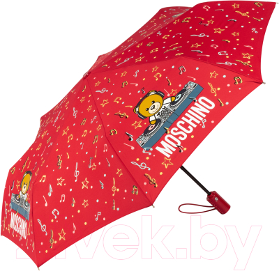 Зонт складной Moschino 8069-OCС DJ bear Red