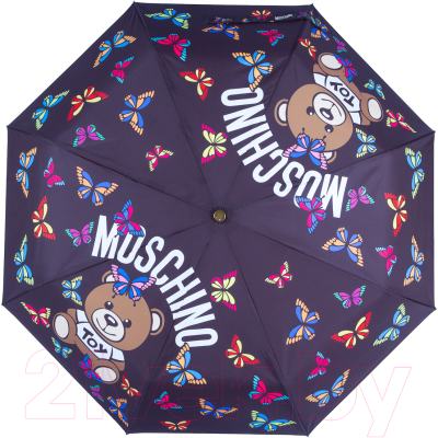 Зонт складной Moschino 8129-OCA Butterfly Bear Black