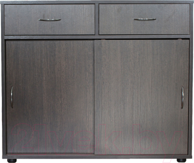 Тумба в прихожую Компас-мебель КС-012-04 (венге темный) - фото