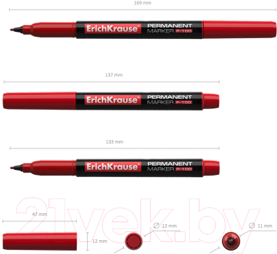 Маркер перманентный Erich Krause P-100 / 12843