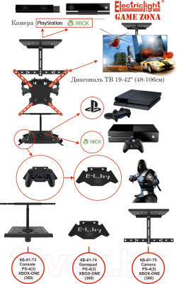 Кронштейн под аппаратуру Electric Light КБ-01-75