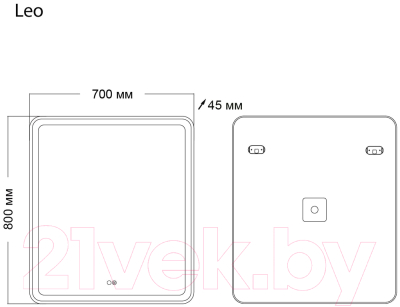 Зеркало Grossman Leo LED / 167080