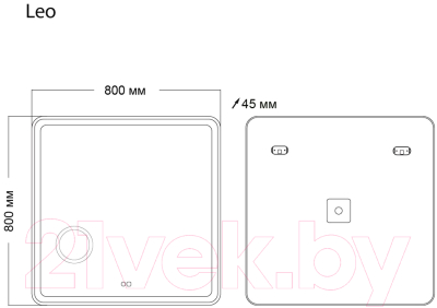 Зеркало Grossman Leo LED / 168080