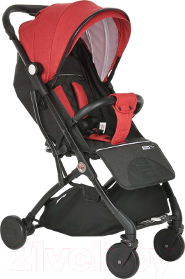 Детская прогулочная коляска Pituso Voyage / W890 (Black/Red) - фото