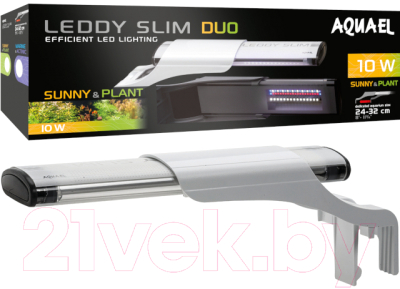 Светильник для аквариума Aquael Leddy Slim 10W Duo Sunny/Plant / 115151