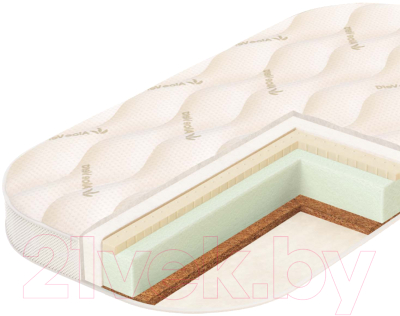Матрас в кроватку Плитекс Aloe Vera Semi-Oval / АВ-20/2 - фото
