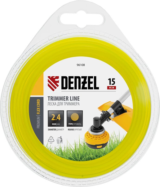 Леска для триммера Denzel 96108 - фото
