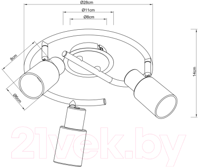 Спот Arte Lamp Cavalletta A4510PL-3SS