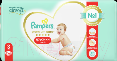 Подгузники-трусики детские Pampers Premium Care 3 Midi