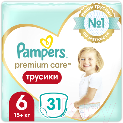 Подгузники-трусики детские Pampers Premium Care 6 Extra Large - фото