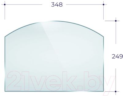 Стекло для печной двери Везувий 224 Арка