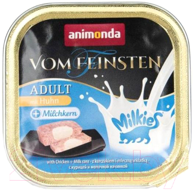 Влажный корм для кошек Animonda Vom Feinsten Adult Milkies с курицей и молочной начинкой / 83111 - фото
