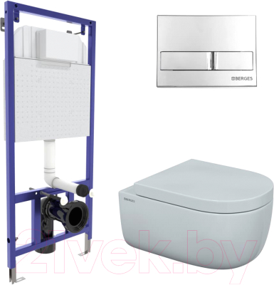 Унитаз подвесной с инсталляцией Berges Ego XL / 043233 - фото