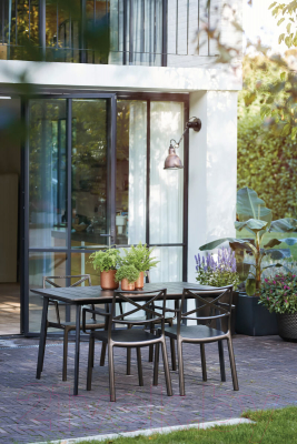 Стул пластиковый Keter Metalix / 247275 (серебристый)