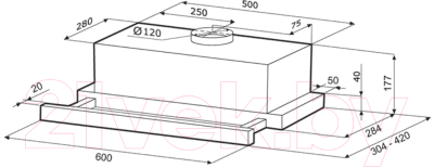 Вытяжка телескопическая Krona Kamilla 600 Evo 1W / КА-00001590