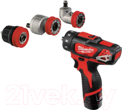 Аккумуляторная дрель-шуруповерт Milwaukee M12 BDDXKIT-202C / 4933447836