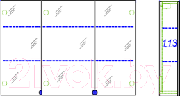 Шкаф с зеркалом для ванной Aqwella МС.04.10