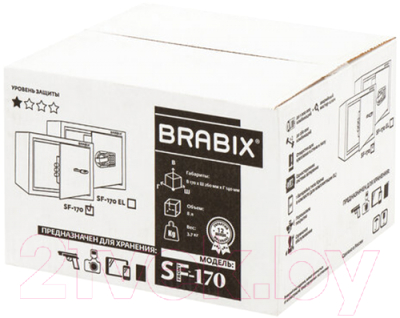 Мебельный сейф Brabix SF-170KL / 291142