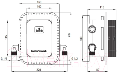 Душевая система со смесителем Deante Box BXYZ0EBT