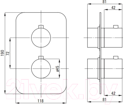 Душевая система со смесителем Deante Box BXYZ0EBT