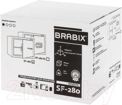 Мебельный сейф Brabix SF-280KL / 291148