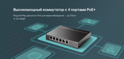 Коммутатор TP-Link TL-SF1006P