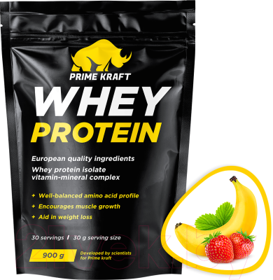 Протеин Prime Kraft Whey Клубника-банан - фото