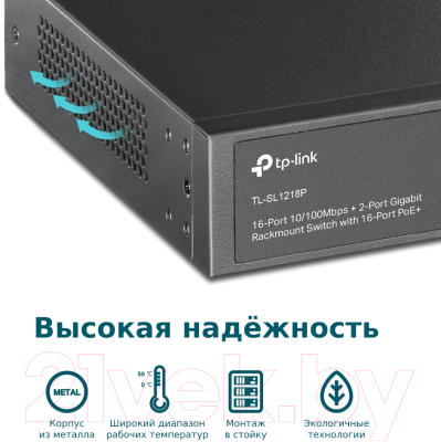 Коммутатор TP-Link TL-SL1218P