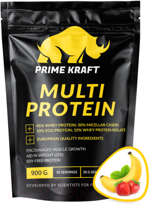 Протеин Prime Kraft Multi Protein Клубника-банан - фото