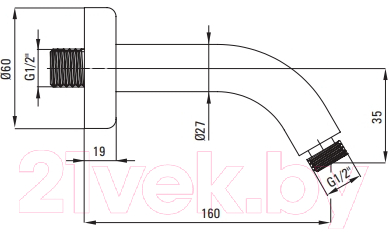 Душевой кронштейн Deante Cascada NAC 044K