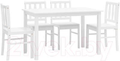 Обеденная группа Stool Group Ingrid / MH750+MH52088 WX4 (массив гевеи/белый) - фото