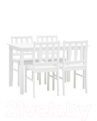 Обеденная группа Stool Group Ingrid / MH750+MH52088 WX4 (массив гевеи/белый)